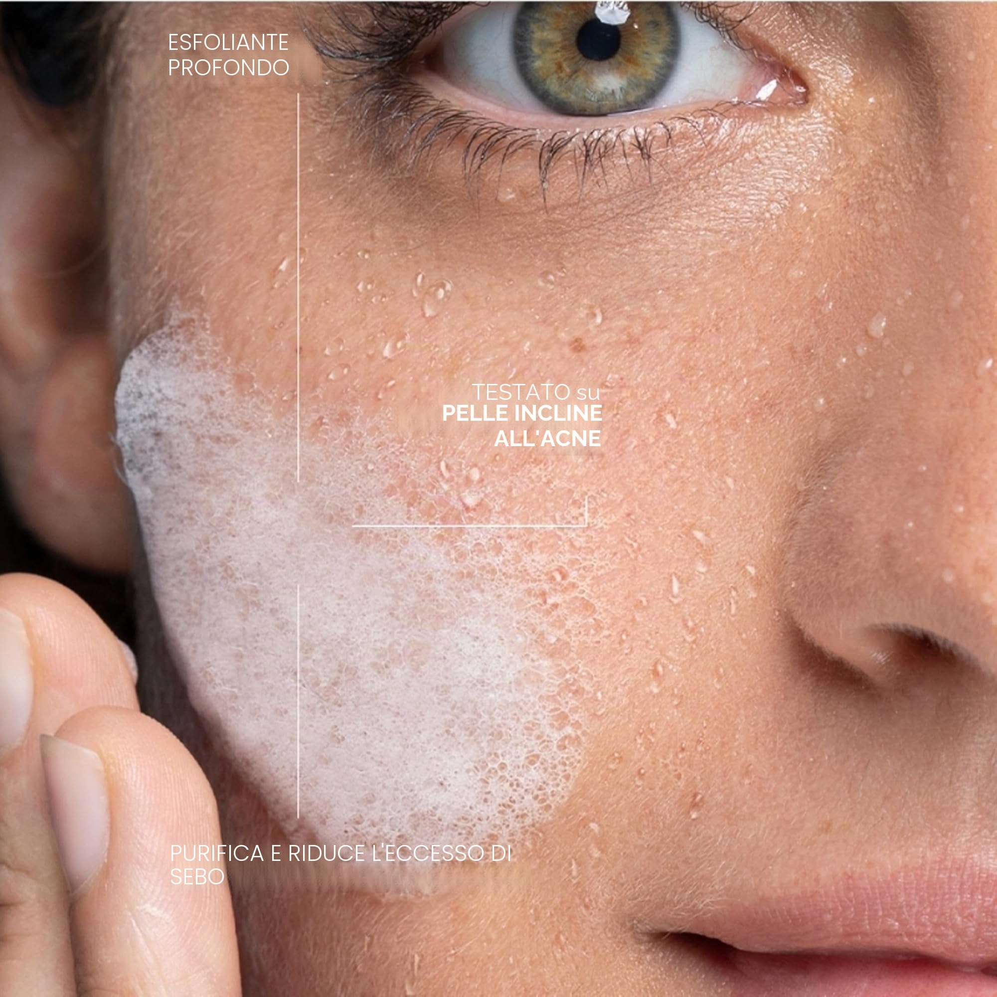 La Roche Posay Effaclar, Gel Purificante Micro-Peeling, Per Pelli Grasse a Tendenza Acneica, Azione Detergente, Pelle Levigata, Rimuove Sebo e Impurità, Con Acido Salicilico, LHA e Zinco, 200 ml