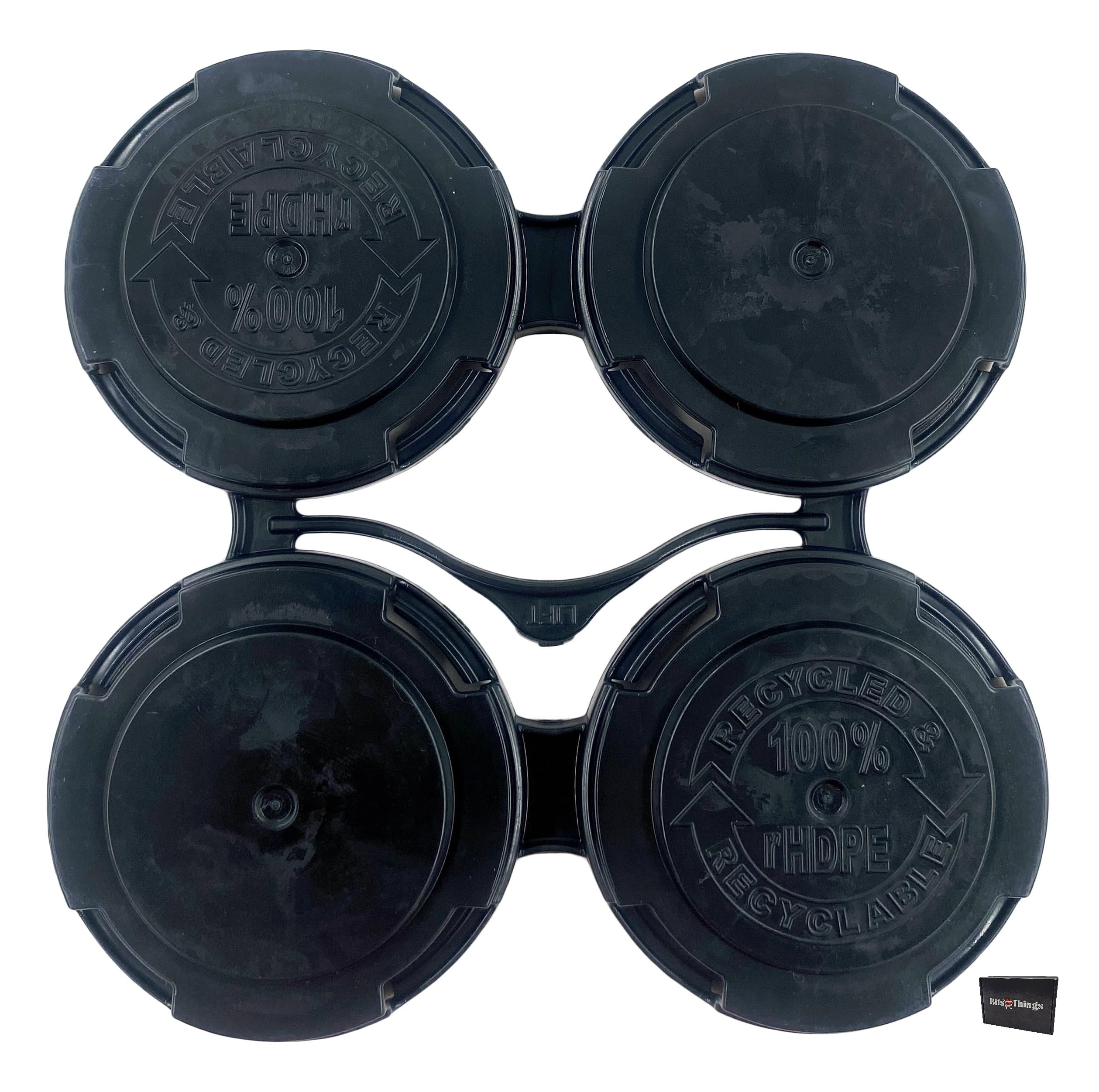 Bits N Things Snap Off Reusable Beer Can Holder/Carrier Pack | 100% Recycled Plastic | 12 oz. or 16 oz. Can | USA Made | Brewery Homebrewing Beverage Canner - Pack of 20 (Four Can)