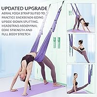 Vista 2 de Leg Stretcher Strap, Stretching Equipment with Door Anchor Flexibility Trainer Backbend Assist for Dance Aerial Yoga Ballet Leg Stretching Exercise