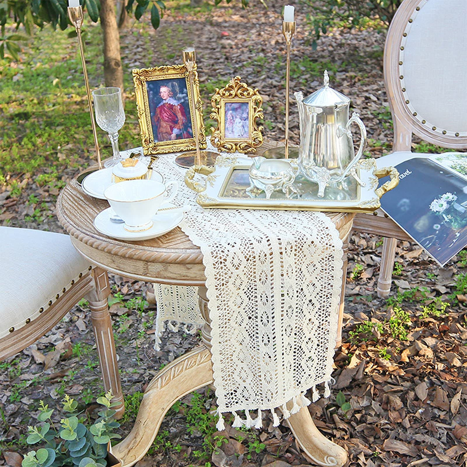 Runner Da Tavolo Beige Crema 30x180 Cm - Elegante E Moderno Per Matrimoni, Feste E Pranzi Speciali - Foto 6