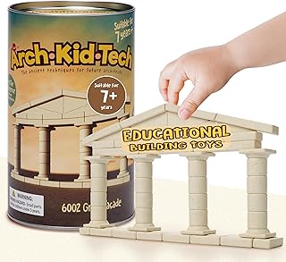 Taksa Toys Ancient Greek Facade Stem Toys Unique Educational Stackable Building Blocks, for Kids Ages 7 8 9 10+ Years Old, Indoor Architectural Kit Learning Games, Montessori Toys for Children, 55 Pcs