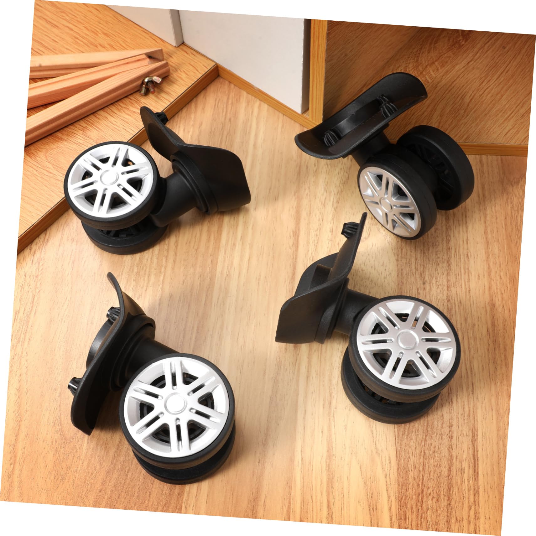 Kofferrollen ZubehöR - 2 Paar StrapazierfäHige Trolley RäDer GeräUscharme Und Flexibel FüR Verschiedene Koffer Modelle - 11X9.8X6Cm