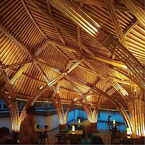 Miniatura 5 de Y&J Persiana para el hogar, cortina de junco natural tejida a mano, protección de privacidad transpirable, para cocina, restaurante, casa de té