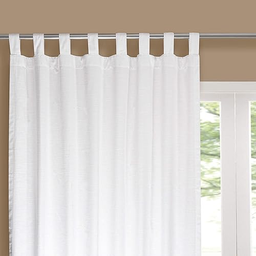 Miniatura 11 de HOMIDATE Paneles de cortina de lino de poliéster y lino con textura natural, 50 x 108 pulgadas, juego de 2 - Cortinas para sala de estar y Tono