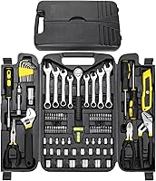 Vista 10 de TLGREEN Juego de herramientas de 95 piezas, kit de herramientas, juego de herramientas mecánicas, caja de herramientas portátil con llave ajustable