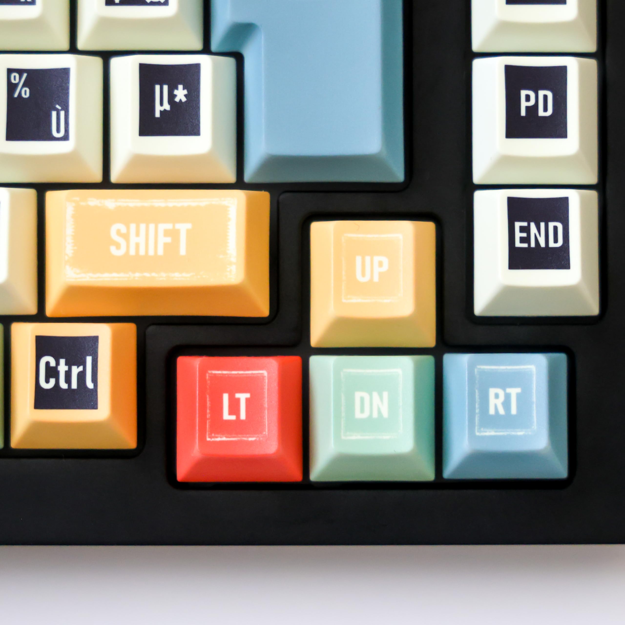 Keycaps Rétro PBT 143 Touches, Compatible AZERTY/QWERTZ, Profil Cherry, Layout ISO et ANSI, pour Clavier Mécanique/Magnétique 60%, 65%, 75%, 100%, FR/DE/en/ES (FR)