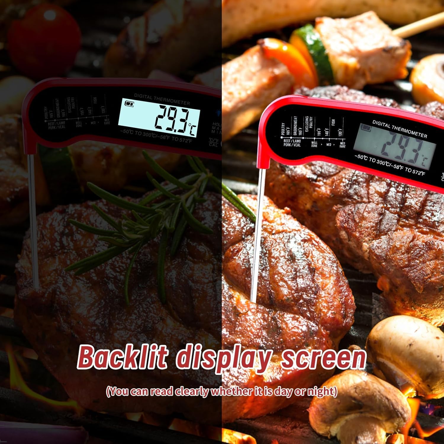 Digital Kitchen Meat Thermometer，Food Thermometer， Do pieczenia grilla