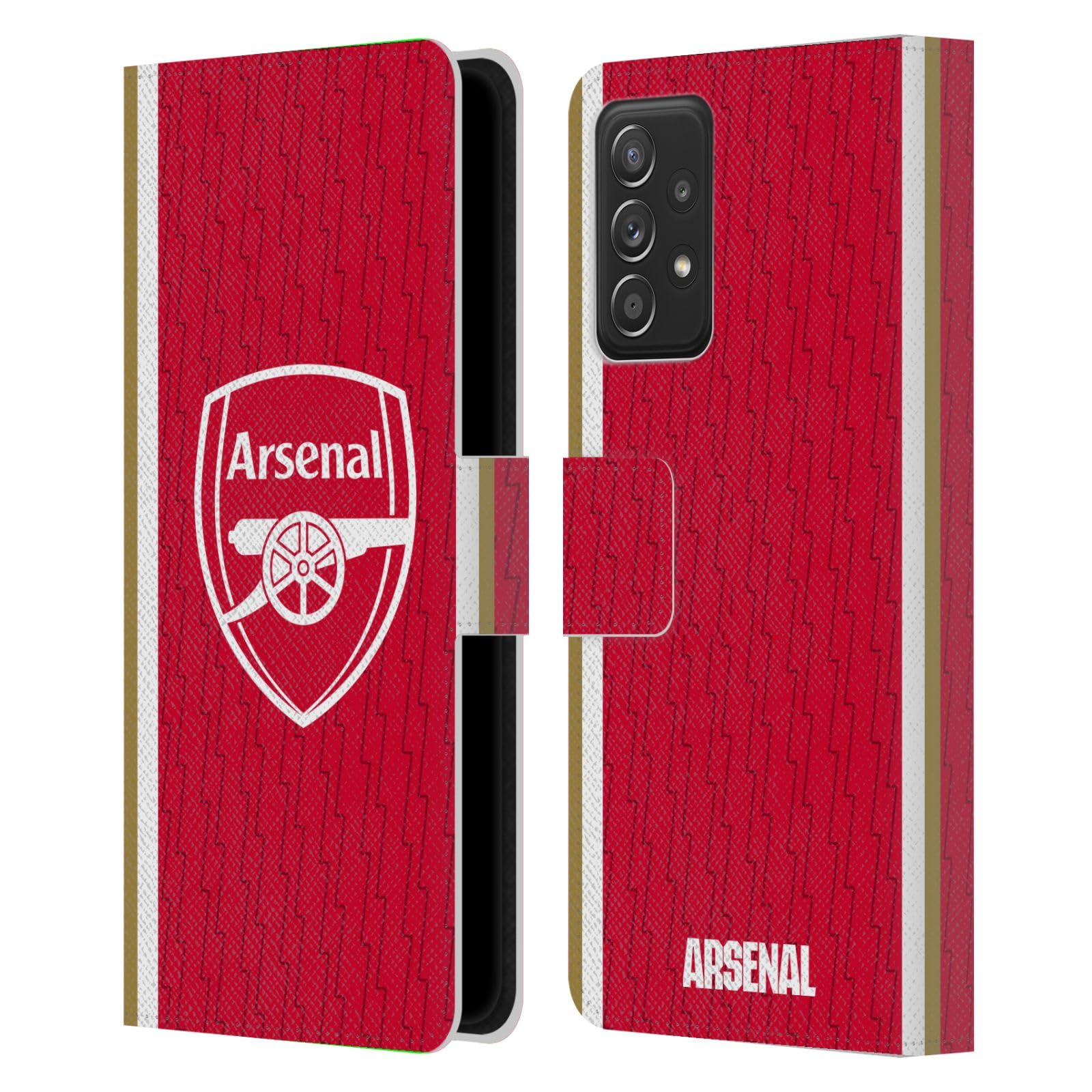 Head Case Designs Officially Licensed Arsenal FC Home 2023/24 Crest Kit Leather Wallet Case Compatible With Samsung Galaxy A53 5G (2022)