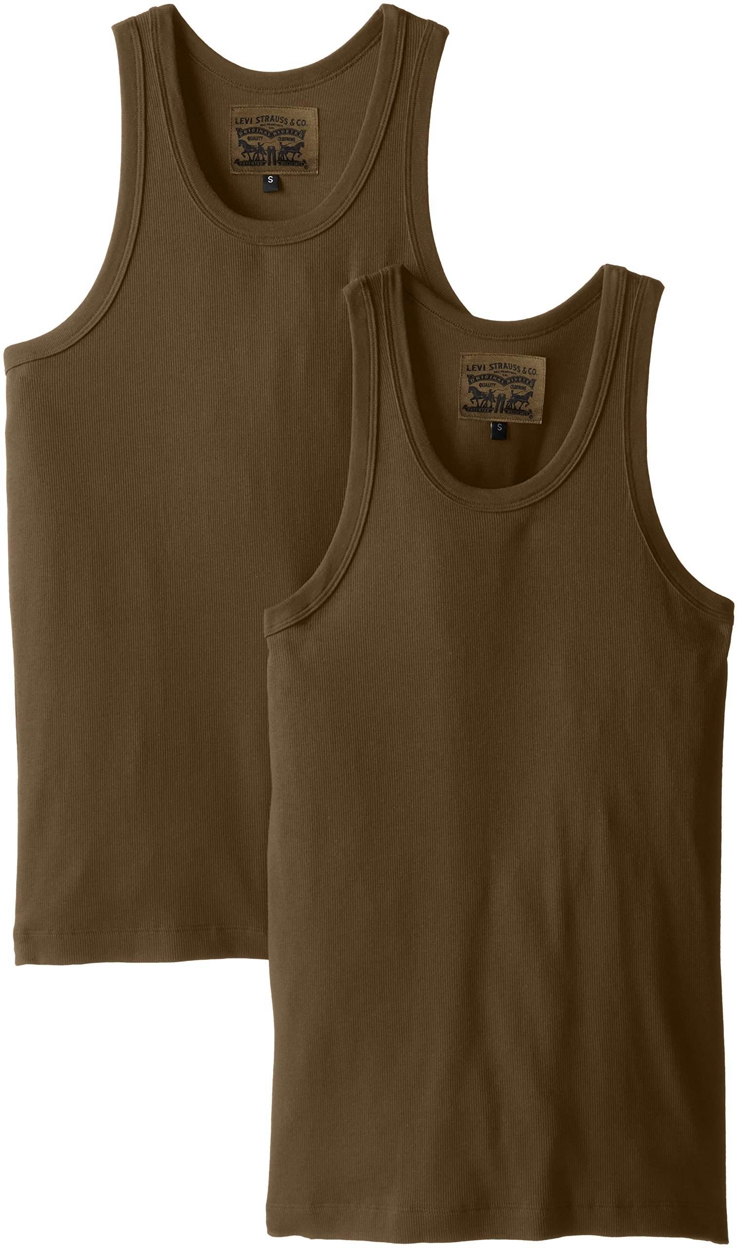 Levi's Men's 300 Series 2-Pack Cotton Ribbed Tank Top