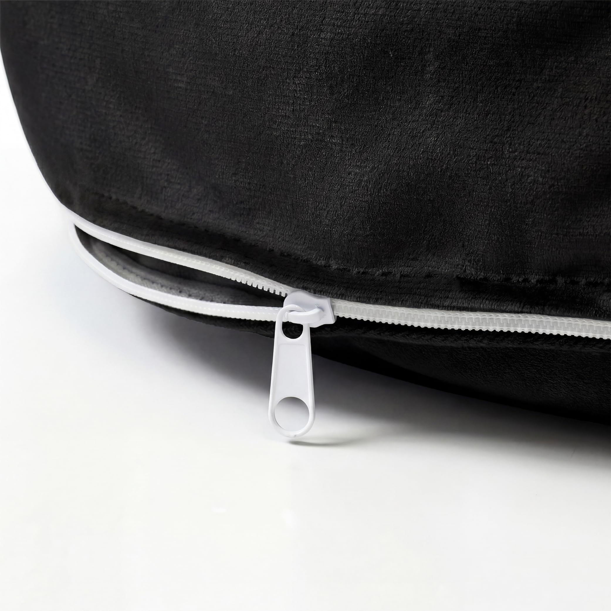 Allbag Pufa Okrągła Velvet 240 g/m² Podnóżek Różne Kolory (Czarny)