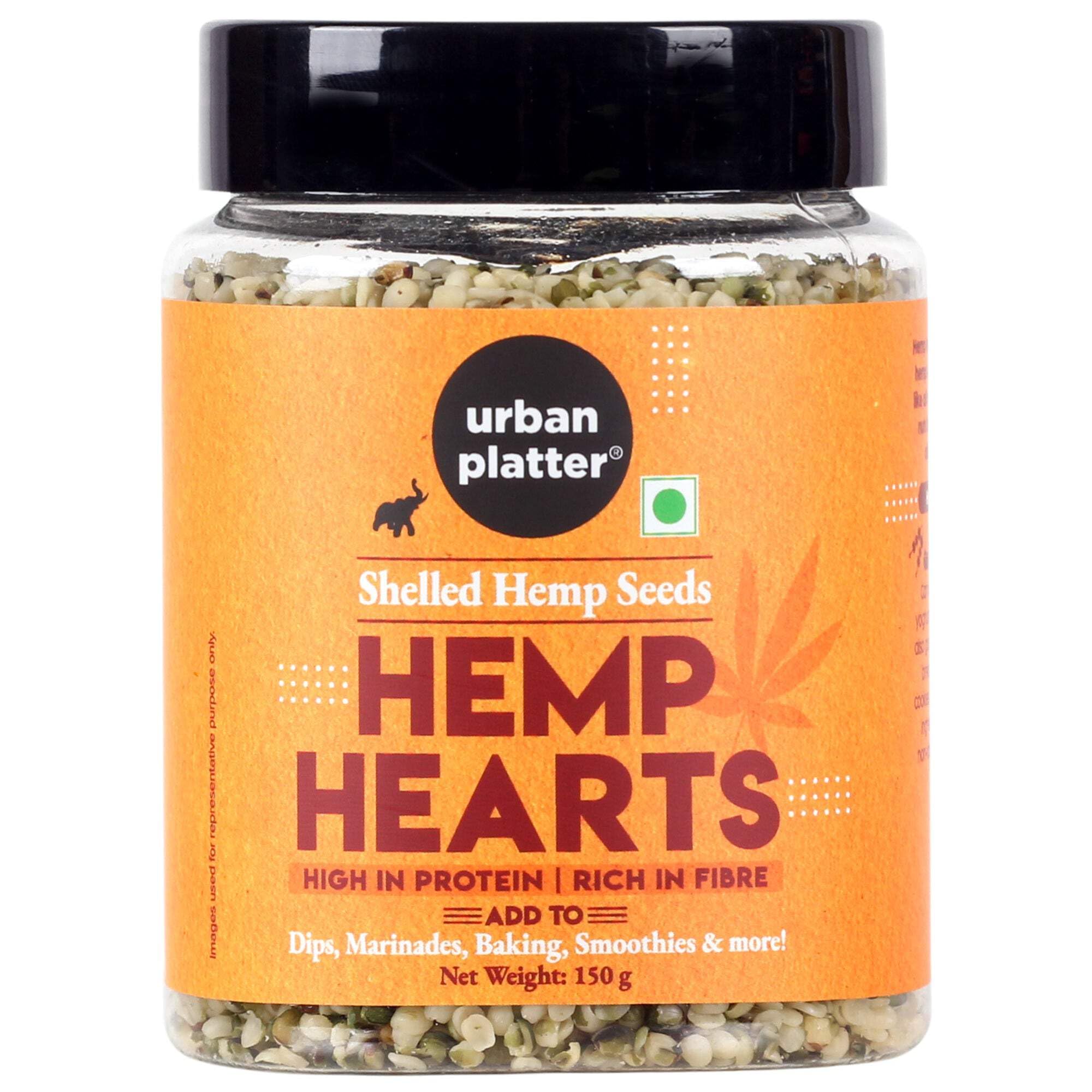 Hemp Hearts, 150G (Hulled Hemp Seeds,High In Protein,Rich In Fibre,Nutty & Crunchy,Allergen-Free Superfood,Garnish Or Add To Smoothies, Sauces, Dips, And Marinades,Plant-Based Protein)
