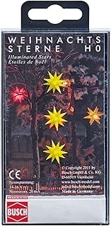 Busch-5415 Illuminated Stars Yellow 3/ HO Escala Modelo Iluminación, Color Amarillo, M (MODELS11 Inc 5415)