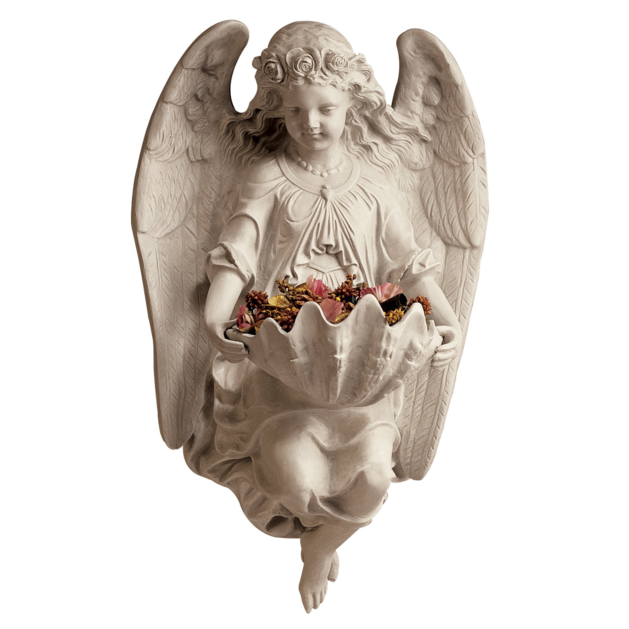 Design Toscano NG31508 Brixton Abbey Angel Wall Sculpture,Single, 11.50" x 7.50"