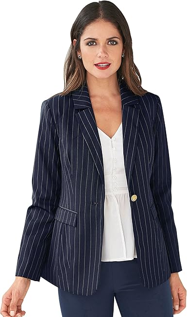 Americana de rayas mujer Clearance