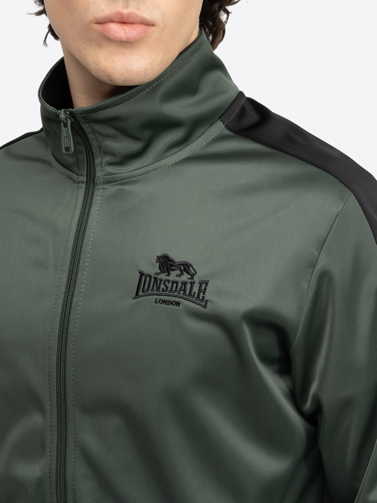 Lonsdale M?ski dres do joggingu, oliwkowy/czarny, XL, Oliwkowy/czarny, XL
