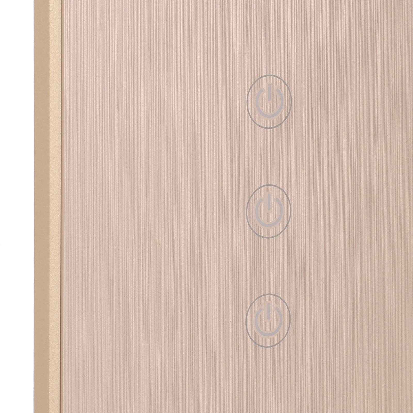 Interruttore della luce intelligente Wi-Fi, interruttore della luce tattile intelligente a parete, interruttore tattile intelligente Telecomando wireless dorato Standard del Regno Unito 800 W 95‑240 V