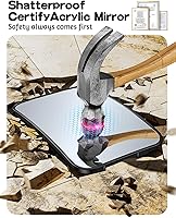 Vista 6 de Espejo de coche para bebé, diseño de gancho ultra estable, para asiento trasero de bebé, seguro e inastillable, visión clara de 360°, accesorios