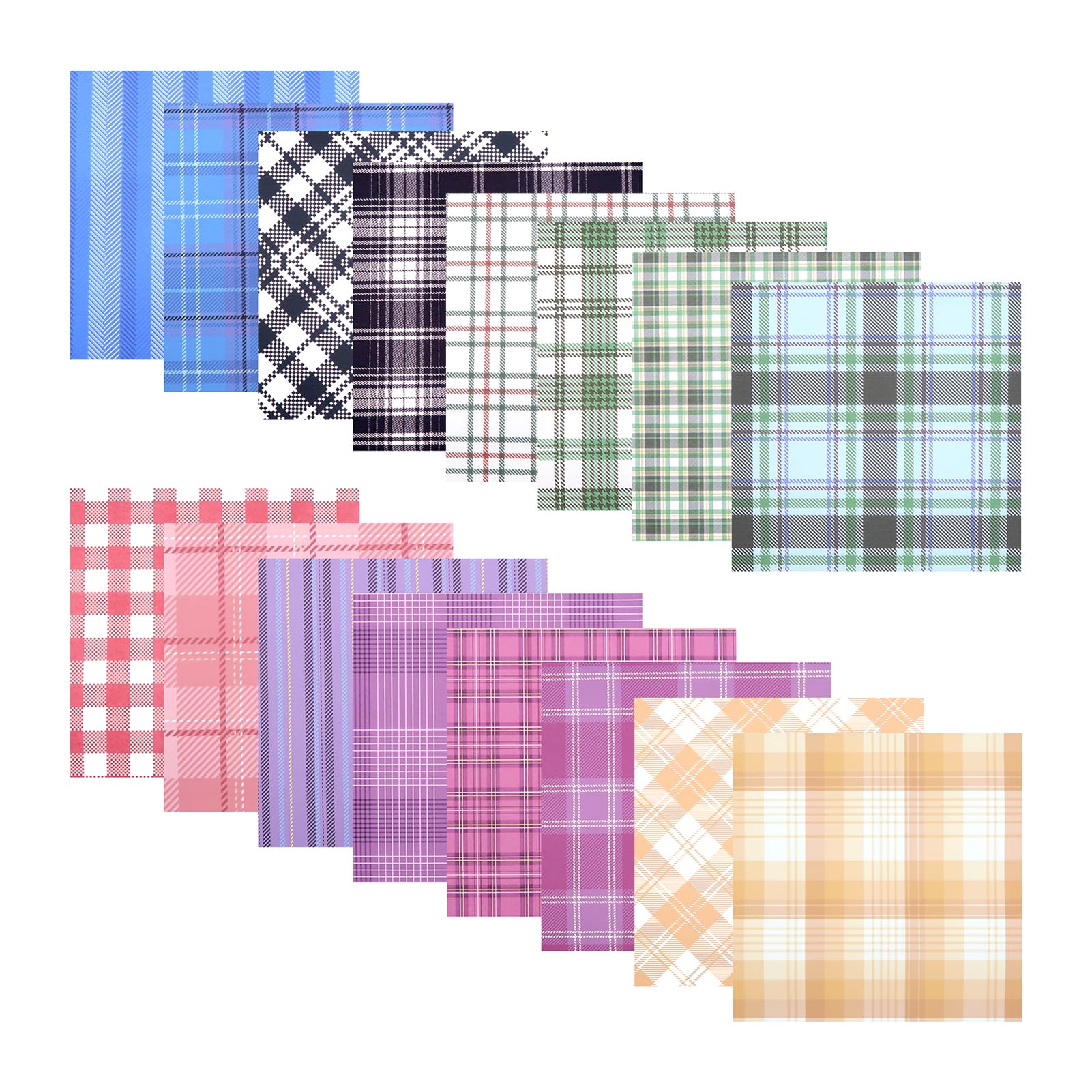 TOAOB 16pcs Sublimation Transfer Sheets Plaid Sublimation Paper 8.27'' x11.7'' Heat Press Transfer Paper for Mug T-Shirts Coaster Bag Keychain DIY Blanks Craft Supplies
