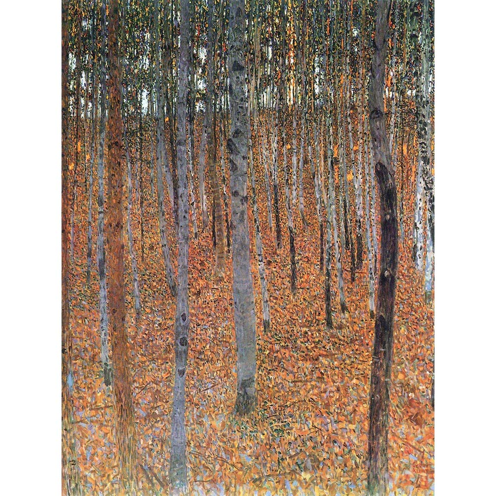 Wee Blue Coo Gustav Klimt Beech Grove I Old Master Painting Art Print Poster Wall Decor 12X16 Inch