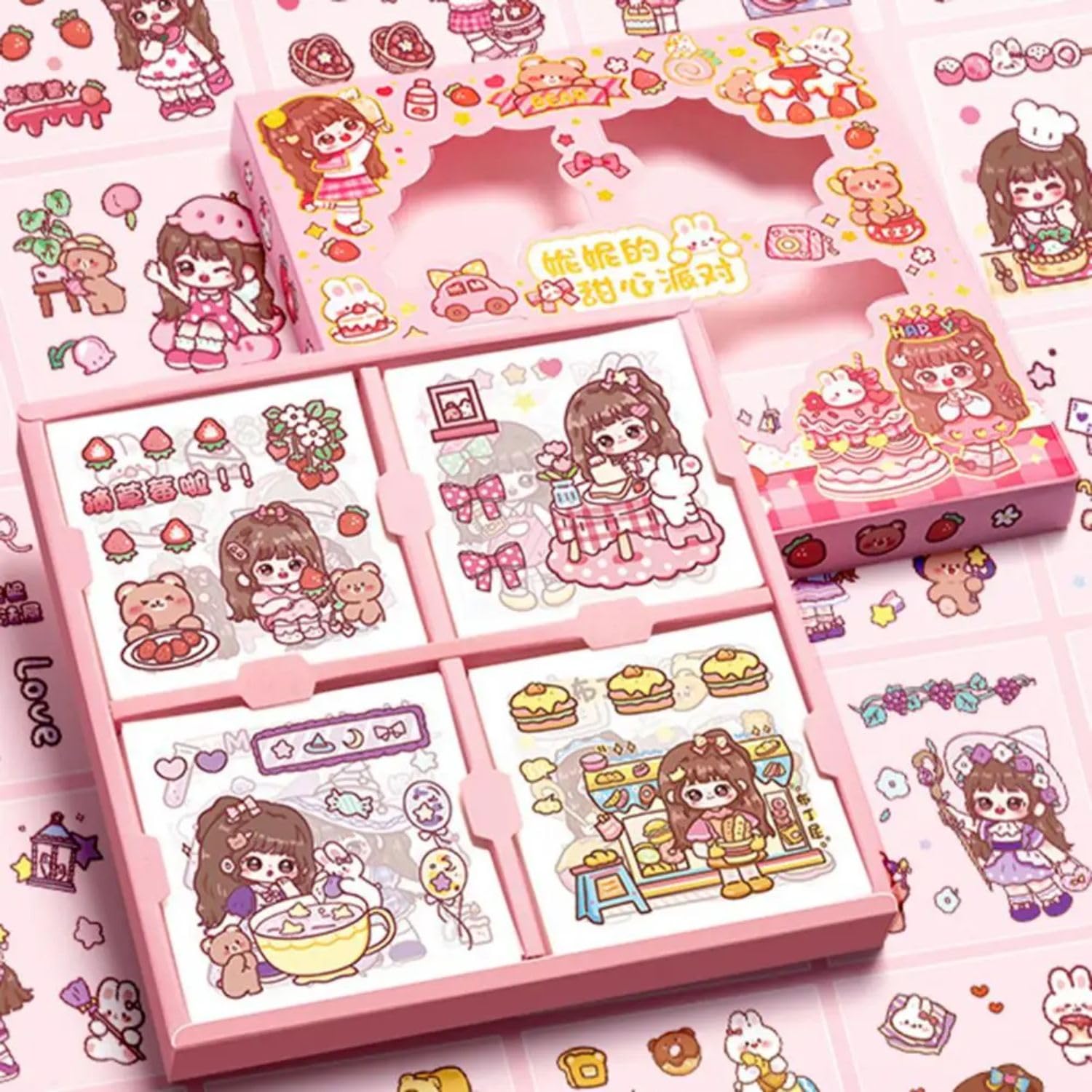 FunBlast Sweet Party Theme Kawaii Self Adhesive Floor Stickers -100 Sheets PVC Cute Washi Sticker for Project, Japanese Style Girls Sticker Set, Scrapbooking, DIY Arts Crafts - 18 x 18 x 2 CM (B0DCSS4XW6) Amazon Price History, Amazon Price Tracker