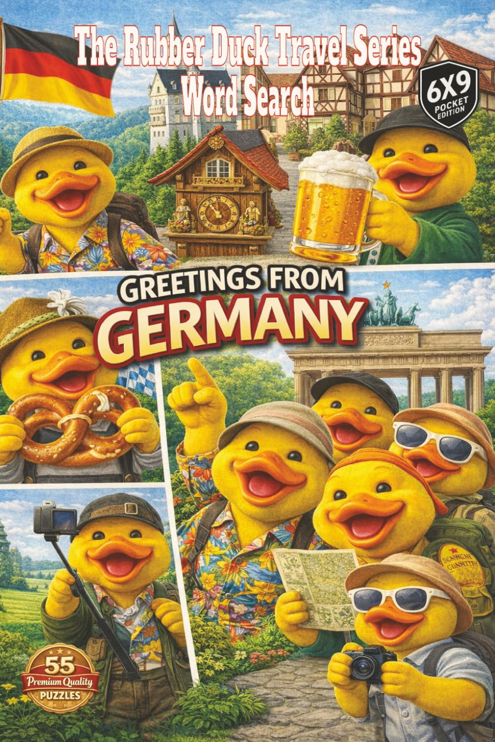 The Rubber Duck Travel Series Word Search: Germany: Pocket Edition Adventure in 1000 Words Exploring the Black Forest, the passion of Oktoberfest, pretzels, cuckoo clocks, and rustic hilltop castles