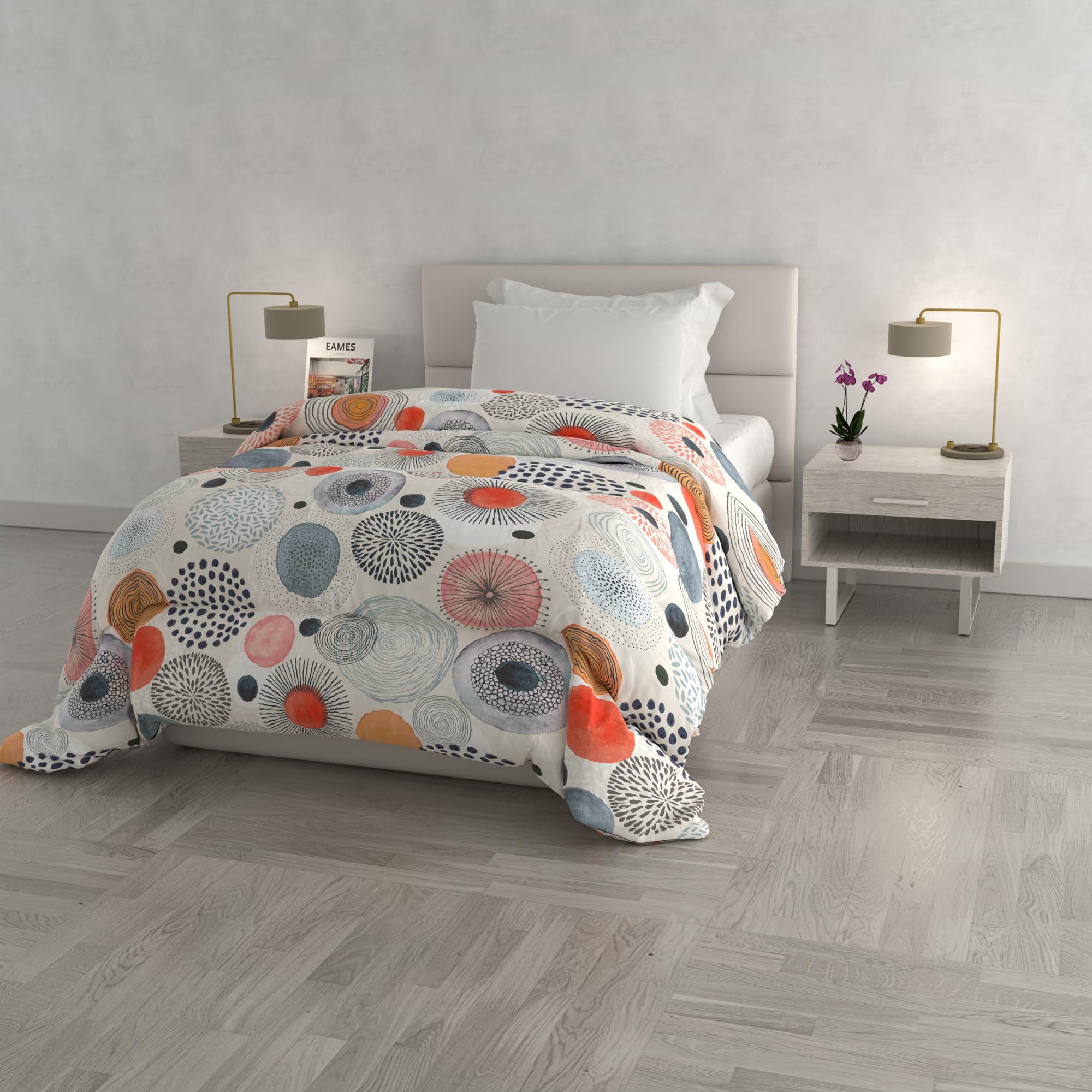 Trapunta invernale FANTASY made in Italy, Acquerello, Singola 170x260cm