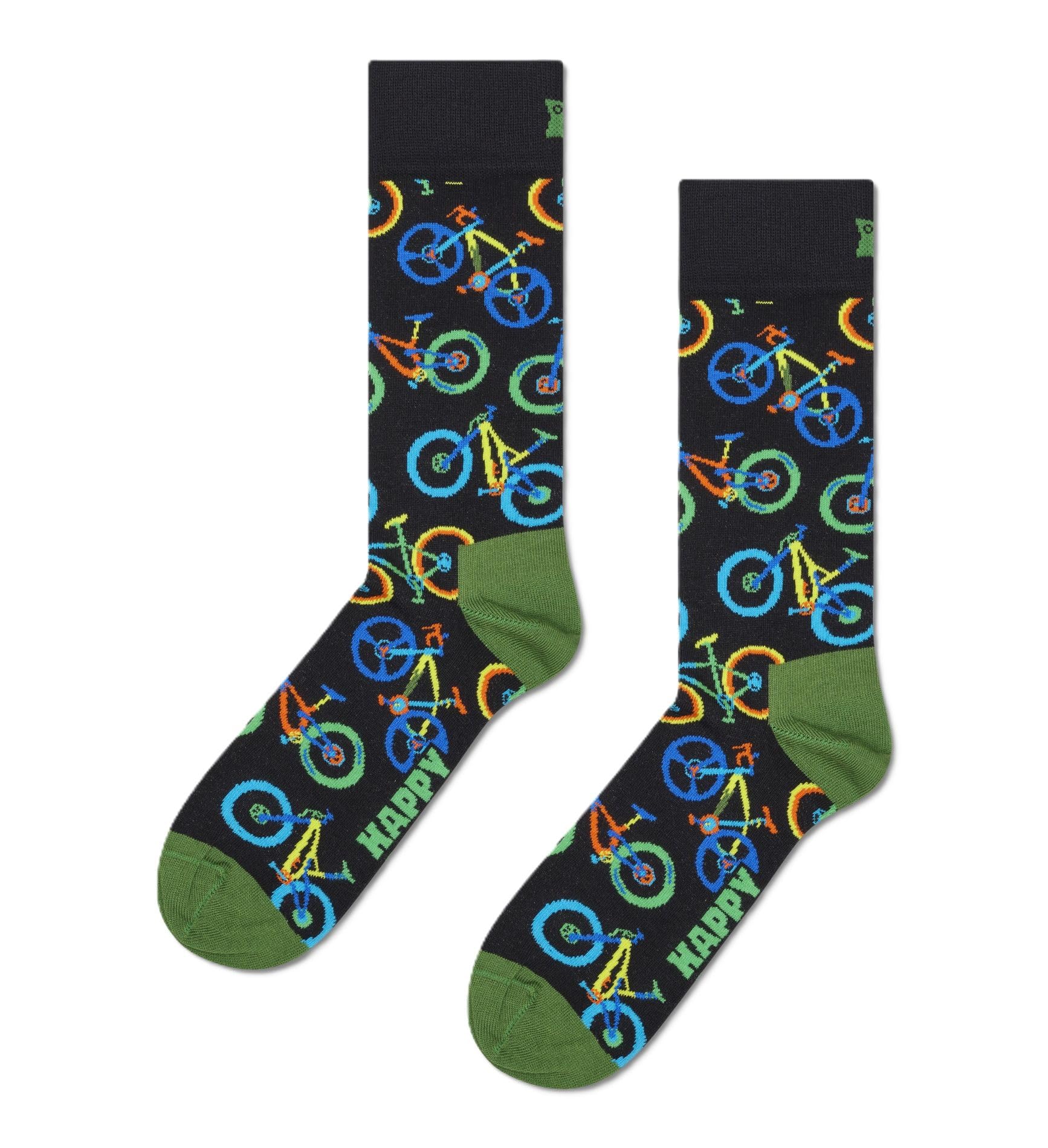 Happy Socks Mountain Bike Sock, Black, 36-40