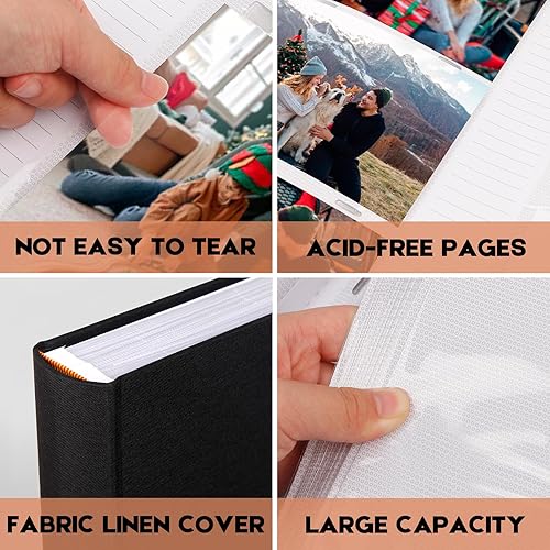 Miniatura 9 de Álbum de fotos de 600 bolsillos de 4 x 6 pulgadas con espacio de escritura, álbum de fotos de gran capacidad de 4 x 6 pulgadas con capacidad para