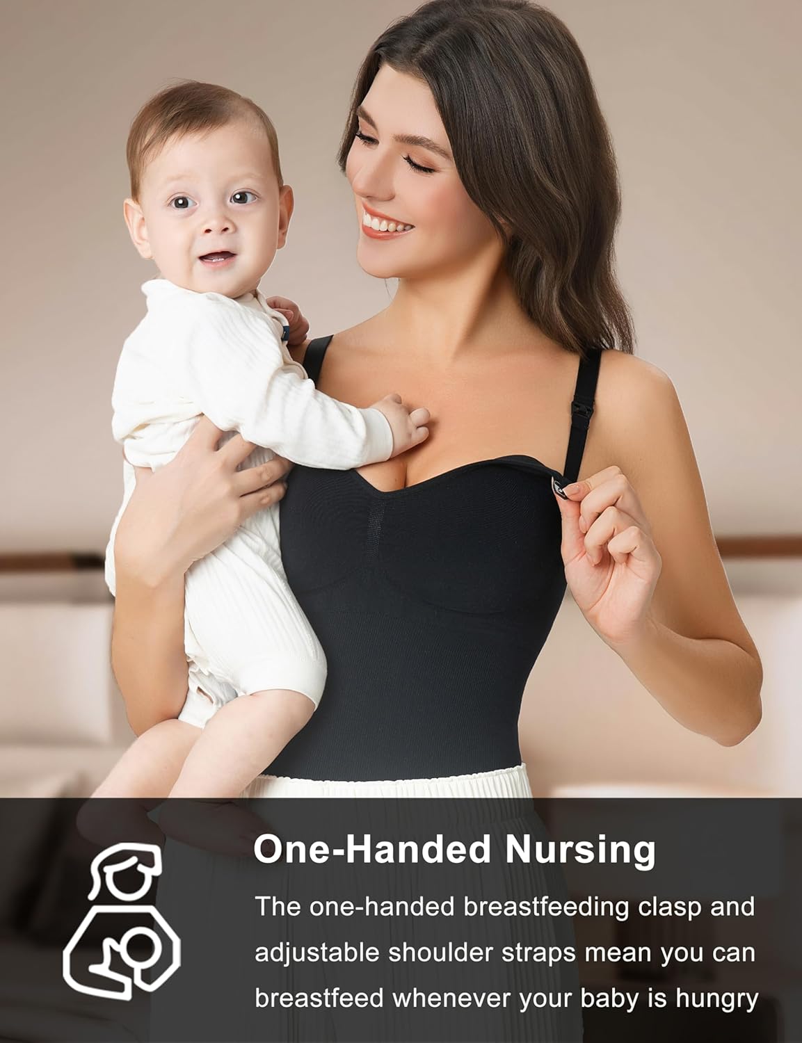 Tummy Control Nursing Bodysuit, Seamless Breastfeeding Body Shaper, Postpartum Sculpting Snatched Waist Bodysuit - Image 3