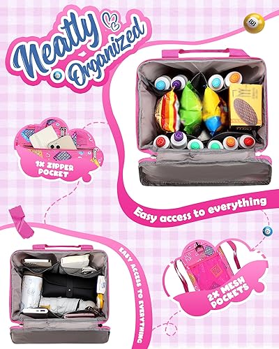 Vista 15 de Bolsa de bingo para juegos de bingo, suministros de bingo con bolsillos para Bingo Daubers Dabbers Dobbers Bolsa de bingo grande con bolas de bingo