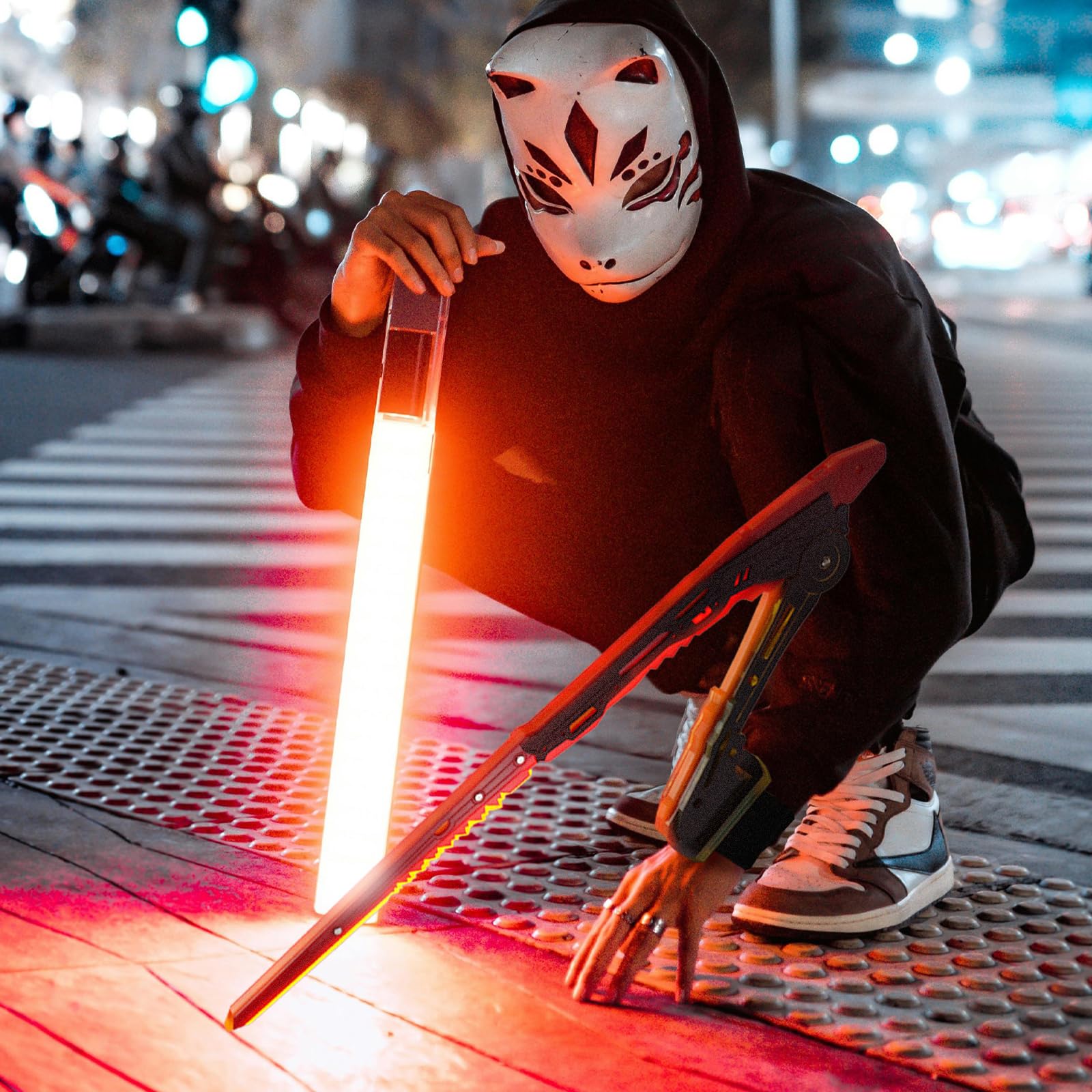 MILRCH Punk arm, Rechargeable LED Lights, Perfect gaming experience, A Must-Have For Any punk Enthusiast