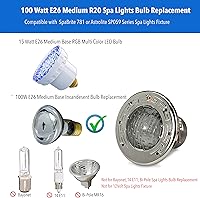 Vista 3 de LAMPAOUS LED SPA Bulb, 15 Watt E26 LED Pool Bulb, 5 Color Show and 7 Solid Colors LED Hot Tub Replacement Bulb inground Lights Fixture, 120VAC Input