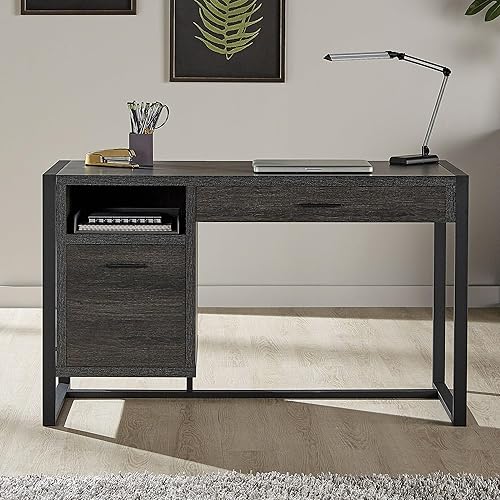 RealSpace® DeJori - Escritorio de 51 pulgadas de ancho, color carbón