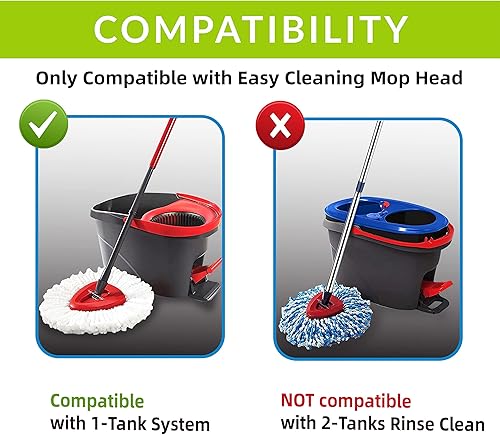 Miniatura 2 de 3 piezas de repuesto EasyWring Spin Mop compatibles con repuestos de mopa giratoria EasyWring
