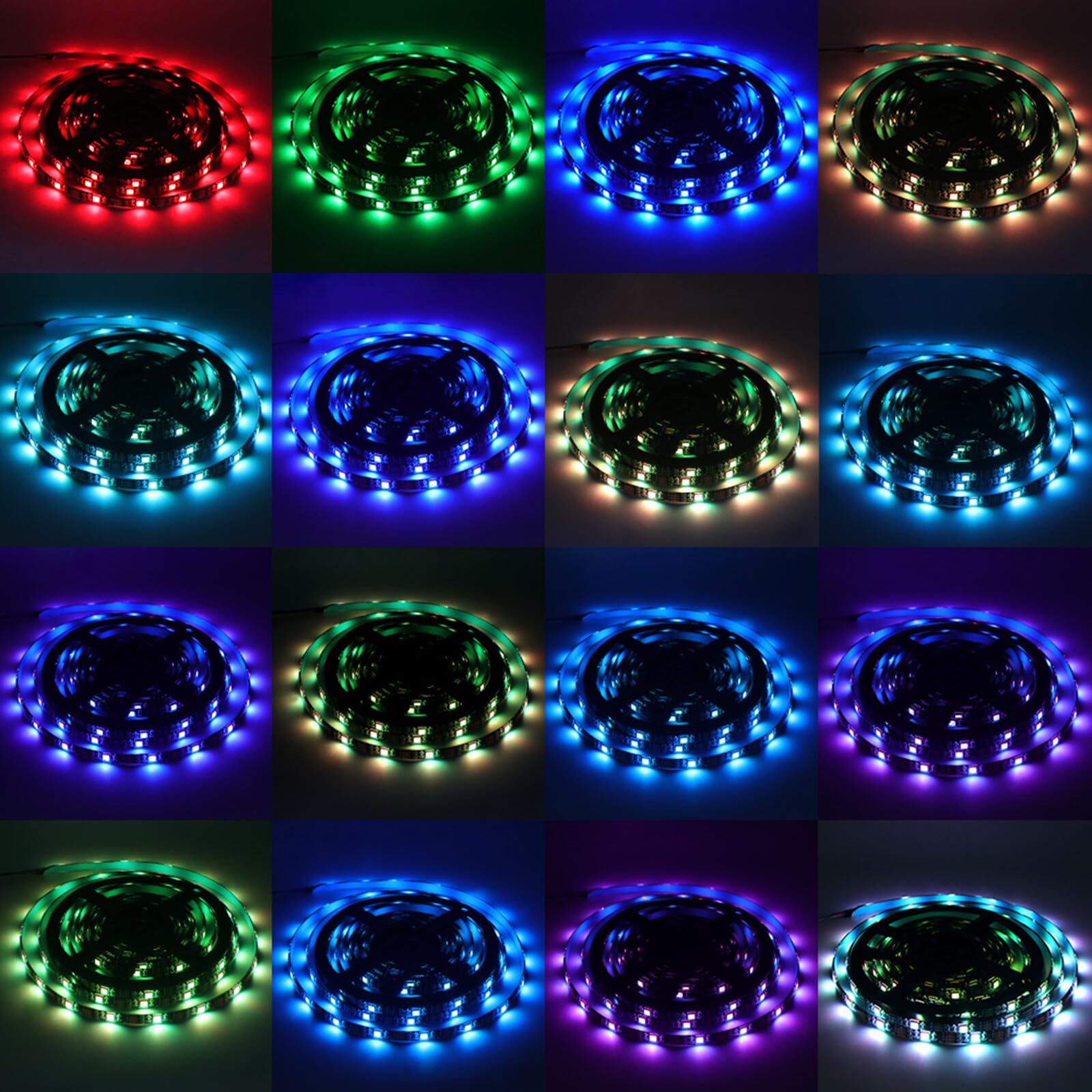 KAFULA 5V RGB LED Light Strip with 4AA Battery Box (with on/Off), 30 LEDs/m 4M Flexible LED Fairy Light CRI85+, SMD5050, IP65 Waterproof, with 24-Key IR Controller, Cut Every 3CM