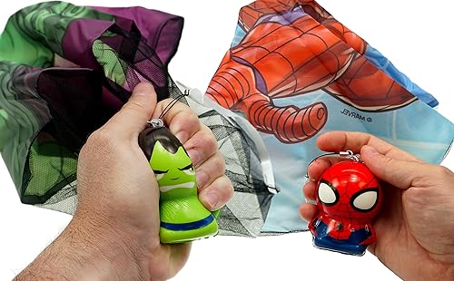 Miniatura 3 de JA-RU Marvel Avengers &amp; Spider-Man - Juguetes de paracaídas para niños (12 unidades) Bola de espuma blanda Figura de juguete de acción de
