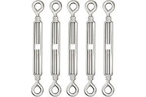 M10 Turnbuckle Eye and Eye: 304 Stainless Steel Heavy-Duty Wire Rope Tensioners