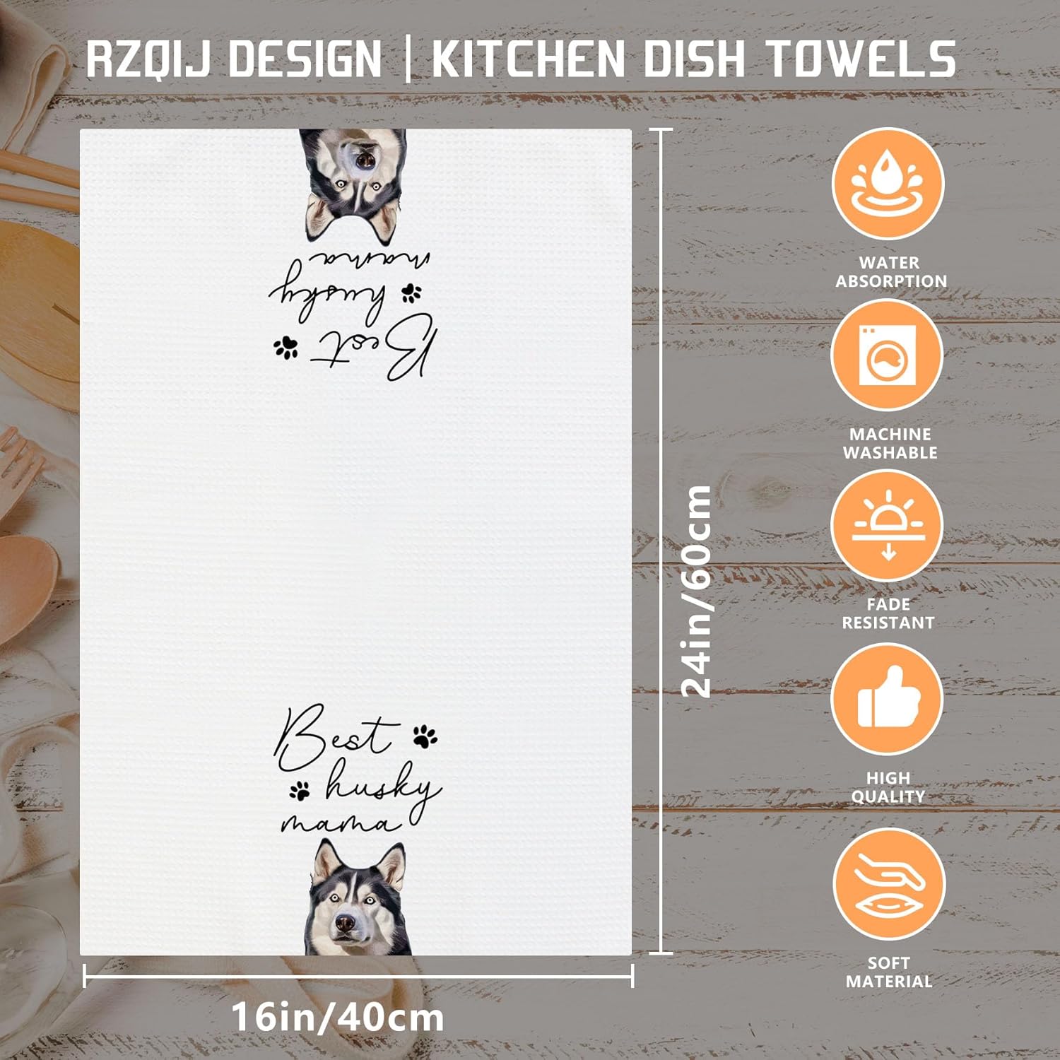 Best Husky Mama Towels Dish Towels Dishcloth, 16 x 24 Farmhouse Decoration Hand Towels. (173) - Image 7