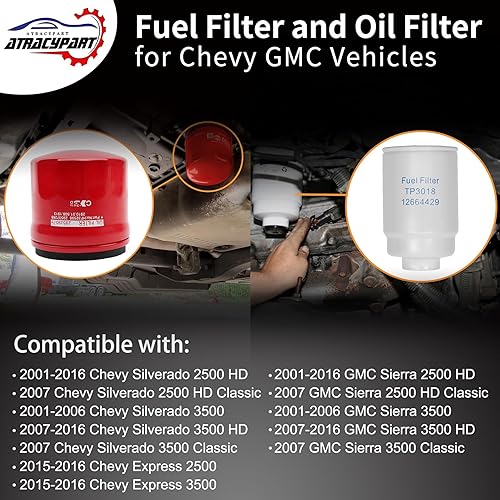 Miniatura 9 de Allison 1000 2000 2400 - Filtro de aceite de transmisiones compatible con motores diésel 2001-2019 Chevy SilveradoGMC Sierra 2500HD, KodiakGMC