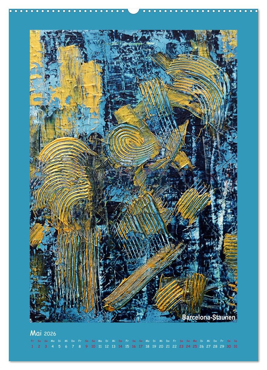 Eine bunte Reise mit abstrakten Städten (hochwertiger Premium Wandkalender 2026 DIN A2 hoch), Kunstdruck in Hochglanz: Die abstrakte Kunst von Gaya ... fühlen, um wieder zu lieben (CALVENDO Orte)