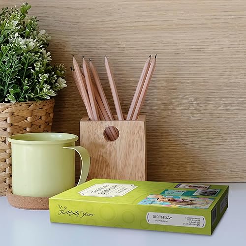 Miniatura 2 de Faithfully Yours Designer Greetings - Bonitas tarjetas de cumpleaños surtidas en caja, amigos peludos con versículos bíblicos de las Escrituras