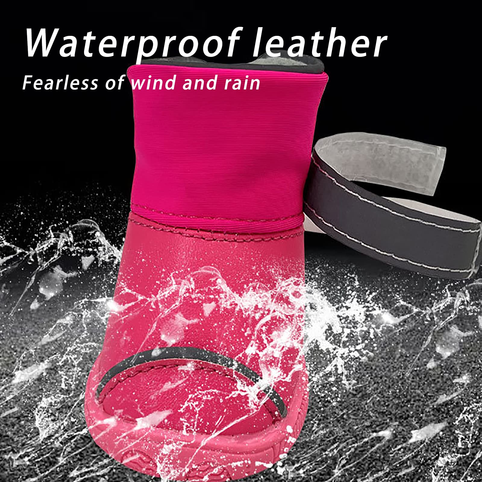 Bottes de Protection pour Chien Ensemble Imperméable Chaussures Chien Antidérapantes Chaussures Chiens Chaudes Résistantes pour Les Chiens