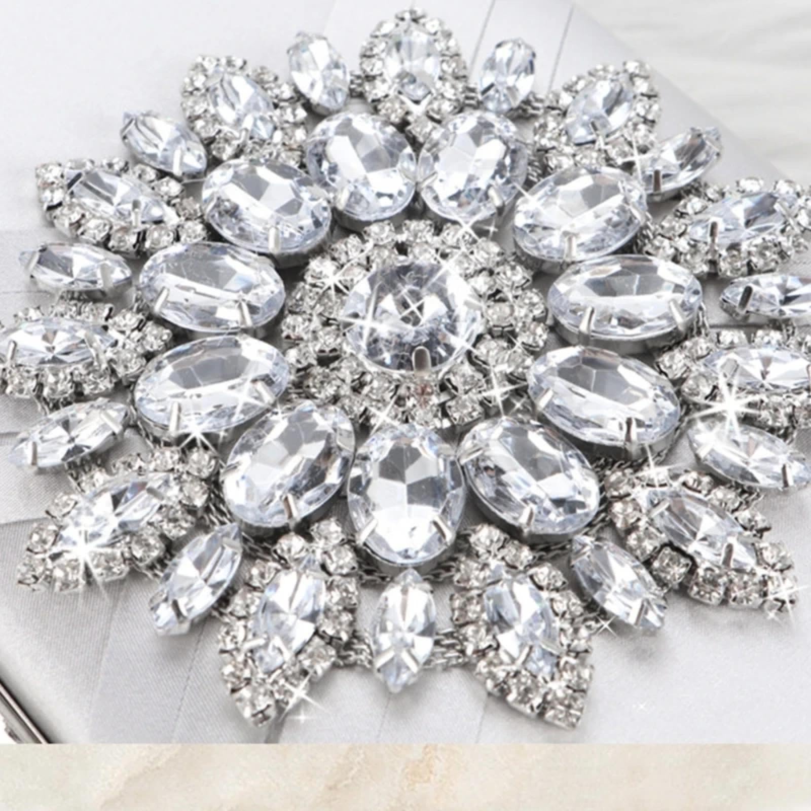Abendtasche Damen Clutch Funkelnde Sonnenblume Strass Abend Tasche Braut Hochzeit Party Clutch Glitter Geldbörse Frauen Cocktail Prom Handtasche Umhängetasche