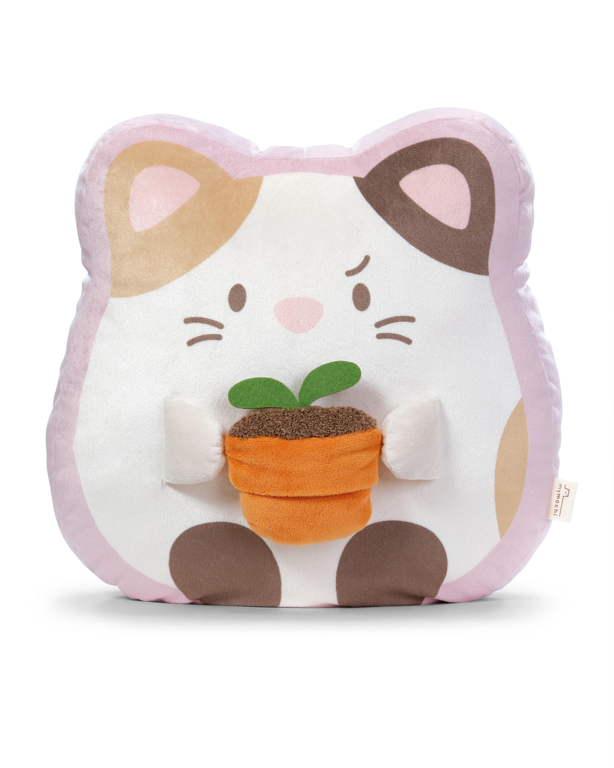 NICI Kuscheltier Katze Angy mit Blumentopf 35x33x12cm - weiß - Weiches mymochi Plüschtier – stylisches Stofftier zum Kuscheln oder als Accessoire - Tolles Geschenk für Kinder & Erwachsene | 62390