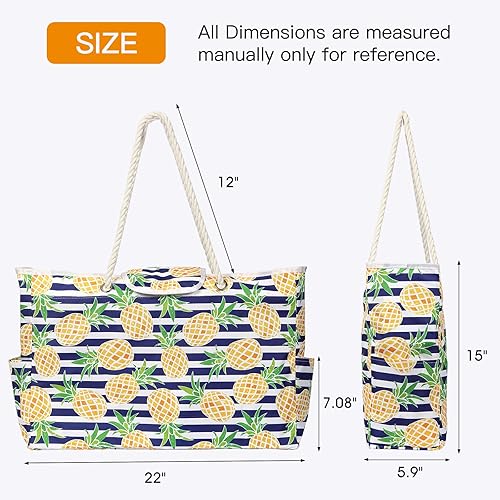 Miniatura 3 de LEVOTIYER Bolsas de playa para mujer Bolsa de playa extra grande Bolsas de playa impermeables a prueba de arena para piscina, gimnasio y viajes