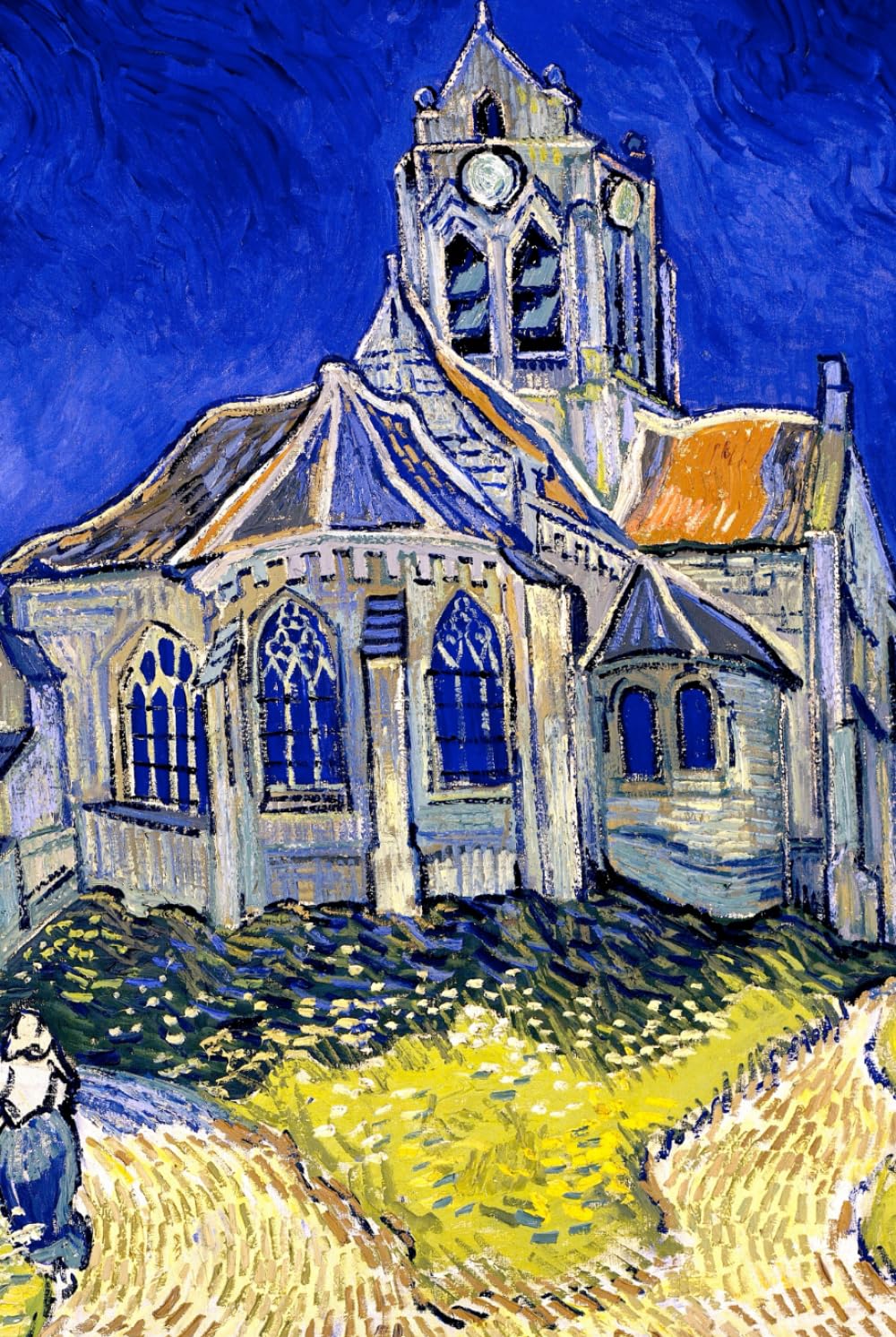 Carnet Van Gogh Church at Auvers ligné 120 pages format 15x23cm