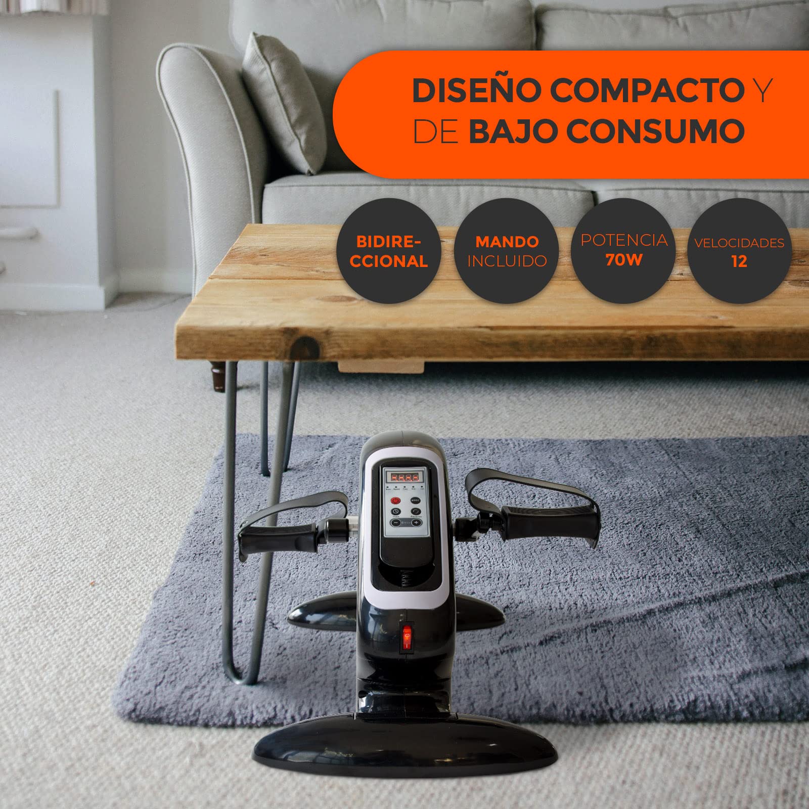 Mini rower elektryczny | Elektryczny pedał | Gimnastyka pasywna | 12 poziomów prędkości | Pilot | Dwukierunkowy | 5 trybów | Automatyczny ruch | Rehabilitacja