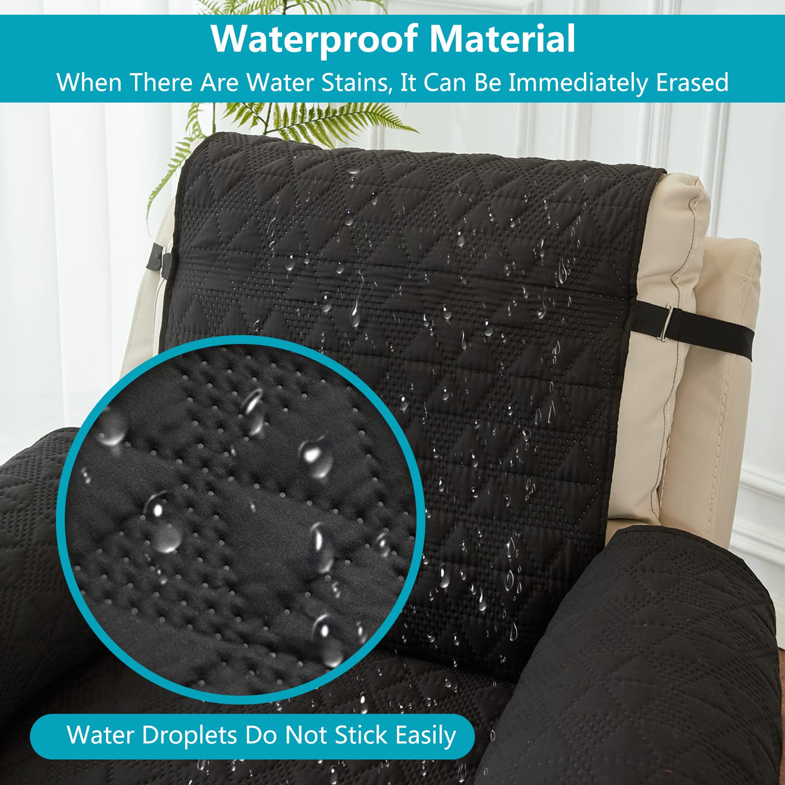 Copripoltrona Trapuntato Universale - Copertura Salvadivano Antiscivolo Reversibile, Colore Caffè Chiaro - Foto 9