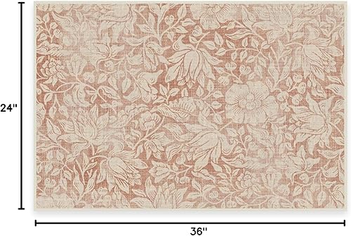 Vista 100 de RUGGABLE x Morris & Co Tapete prémium de pasillo lavable, para pasillo, cocina, entrada, sala de estar, dormitorio u oficina, con base Madreselva