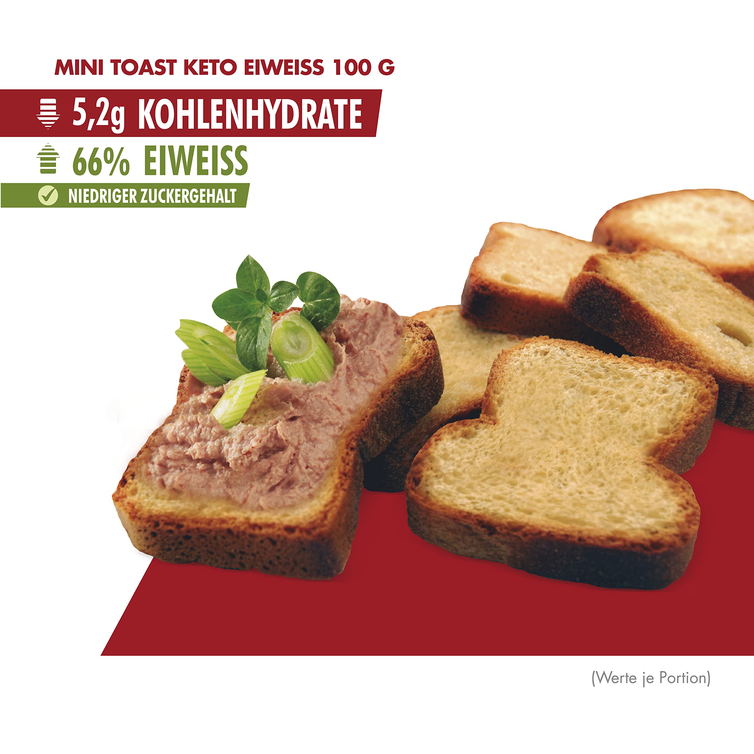 Bestdiet Keto Protein - Mini-Toast - Hoher Proteingehalt - (Packung 3x100g)